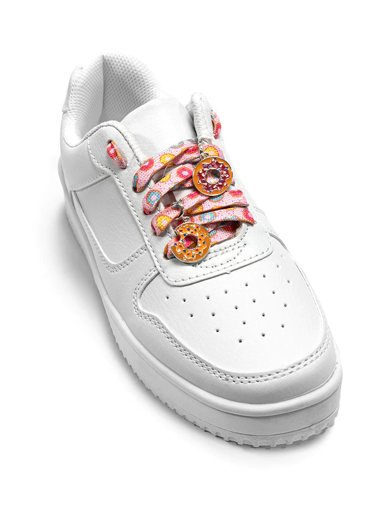 Living Royal Donut Shoelaces + Charm Set