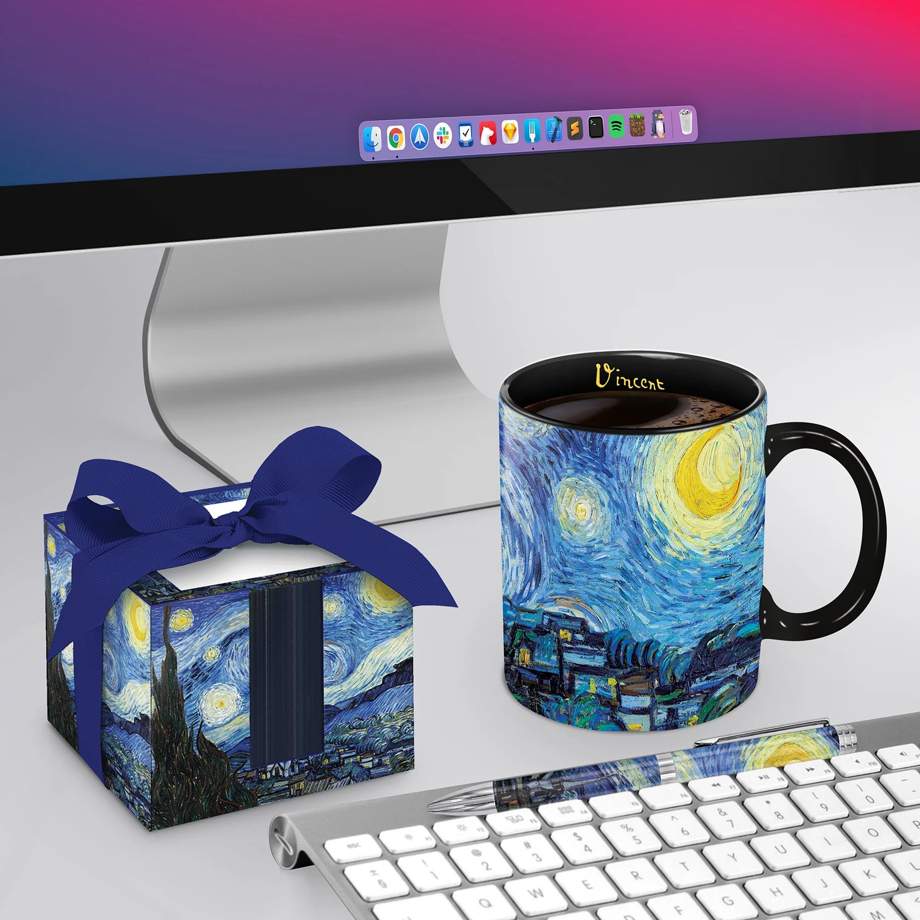 Porcelain Fine Art Coffee & Tea Mug – Van Gogh Starry Night – 11oz.