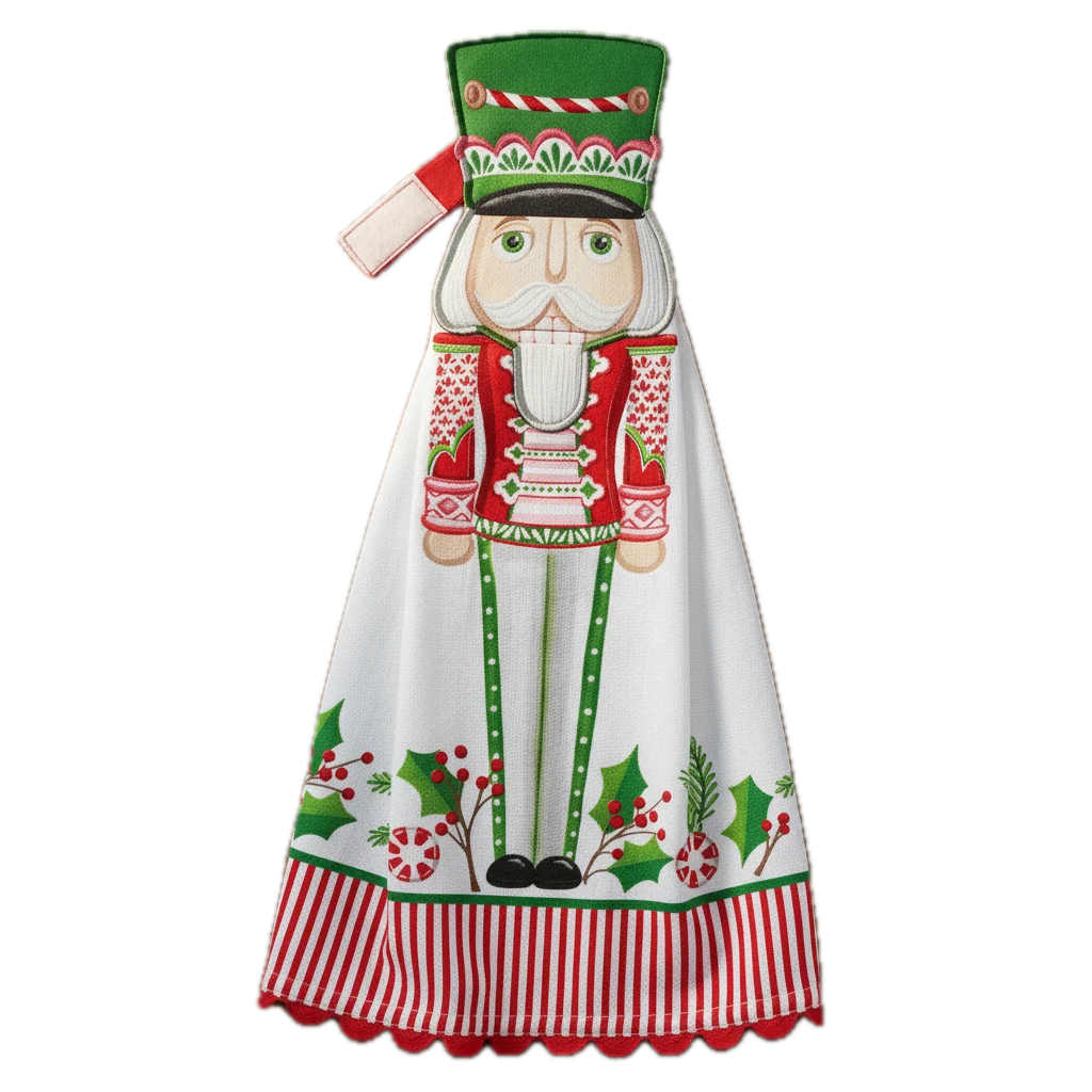 Kay Dee Designs Merry Nutcracker Hang Up Christmas Towel – 10" x 20"