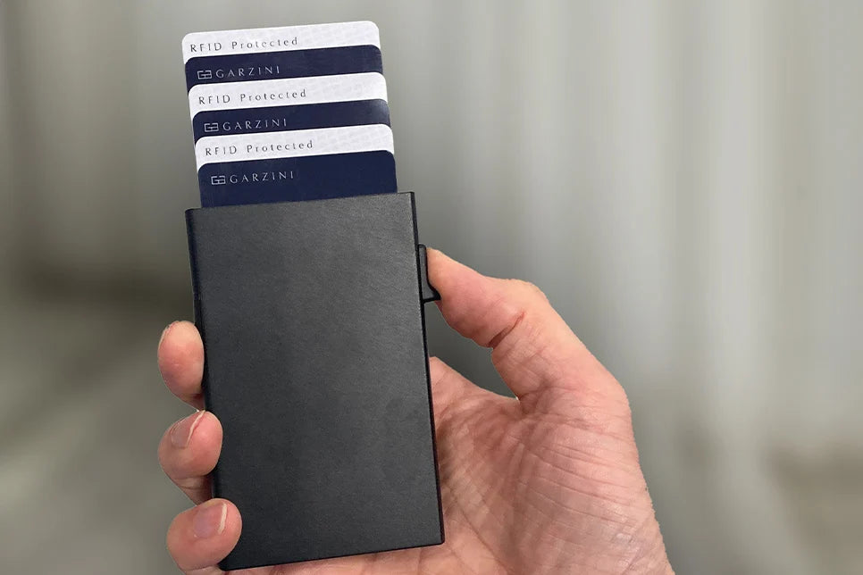 Garzini Metal Card Holder – 6 Cards – Black