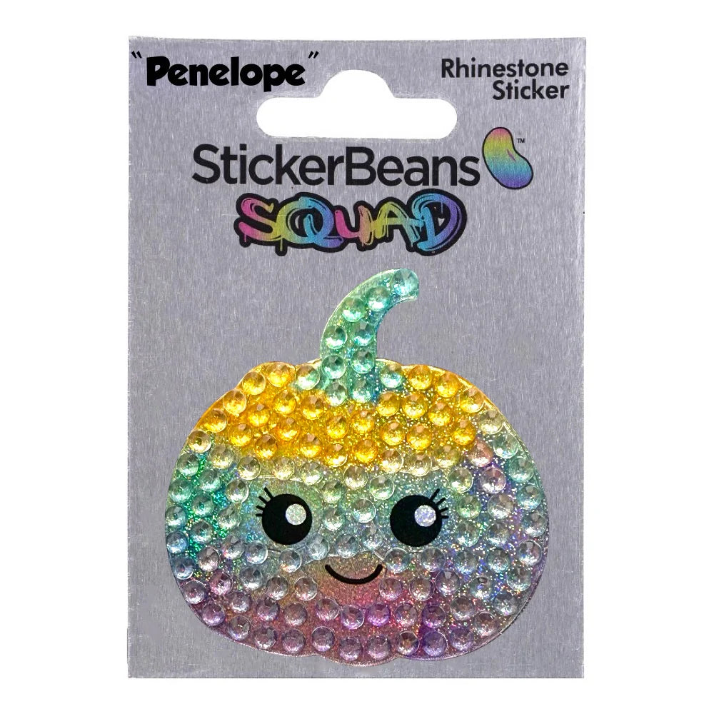StickerBeans "Penelope Pumpkin" Sparkle Sticker – 2"