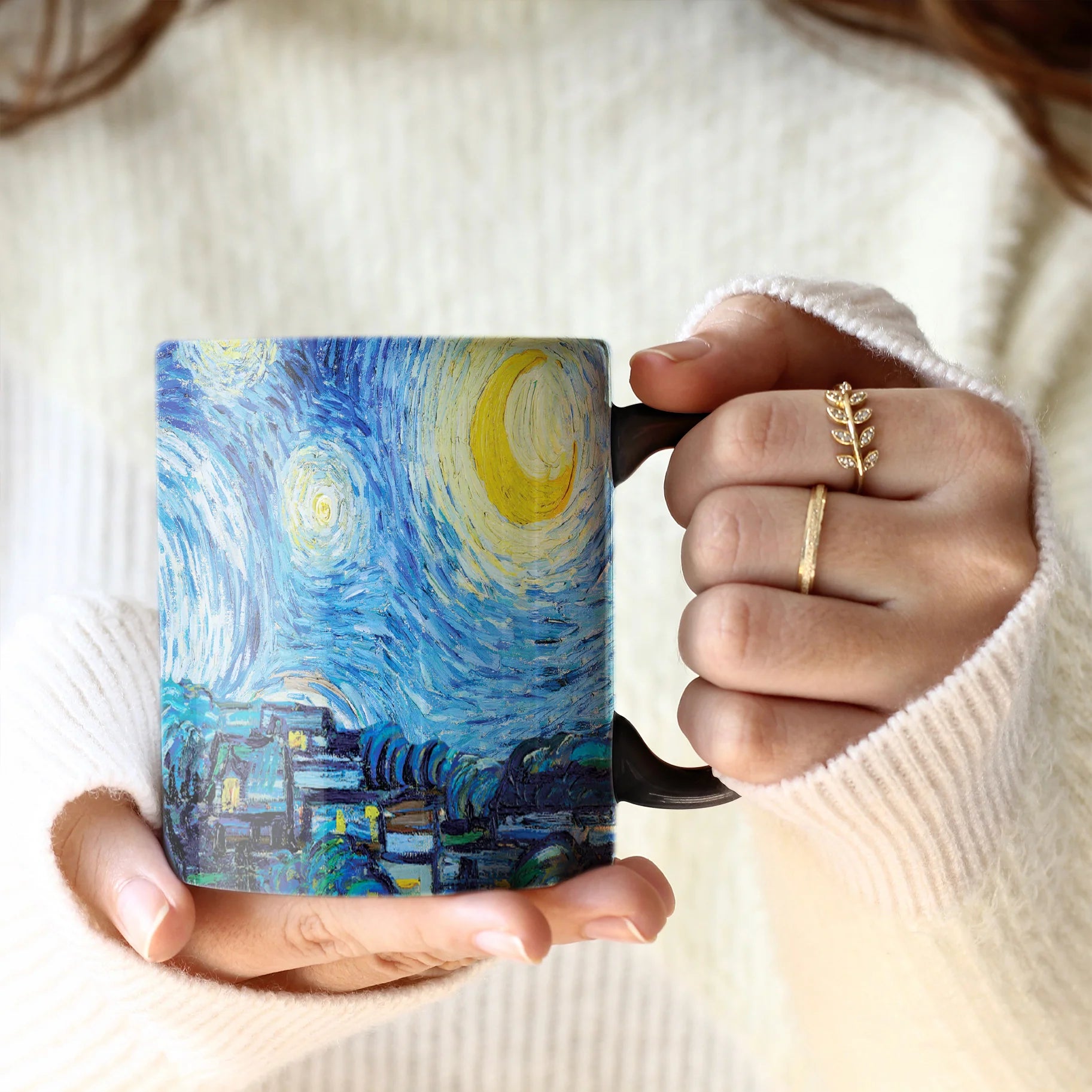 Porcelain Fine Art Coffee & Tea Mug – Van Gogh Starry Night – 11oz.