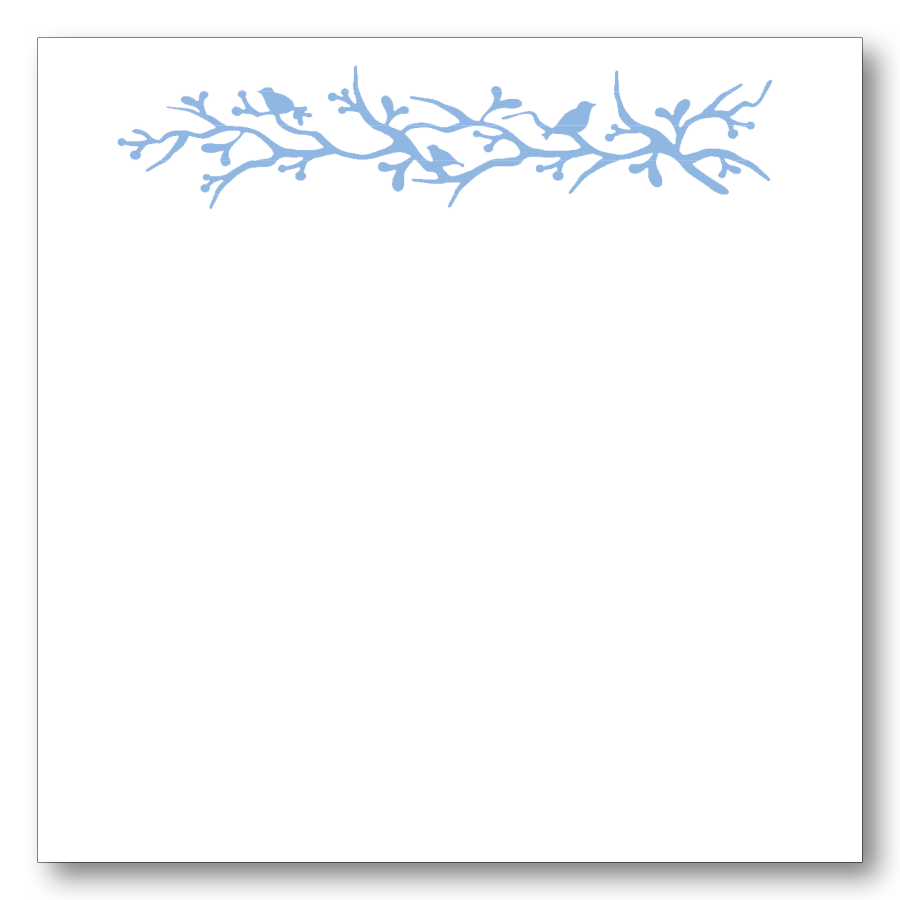 Maison de Papier 5" x 5" Note Block – 75 Sheets – Birds On A Vine