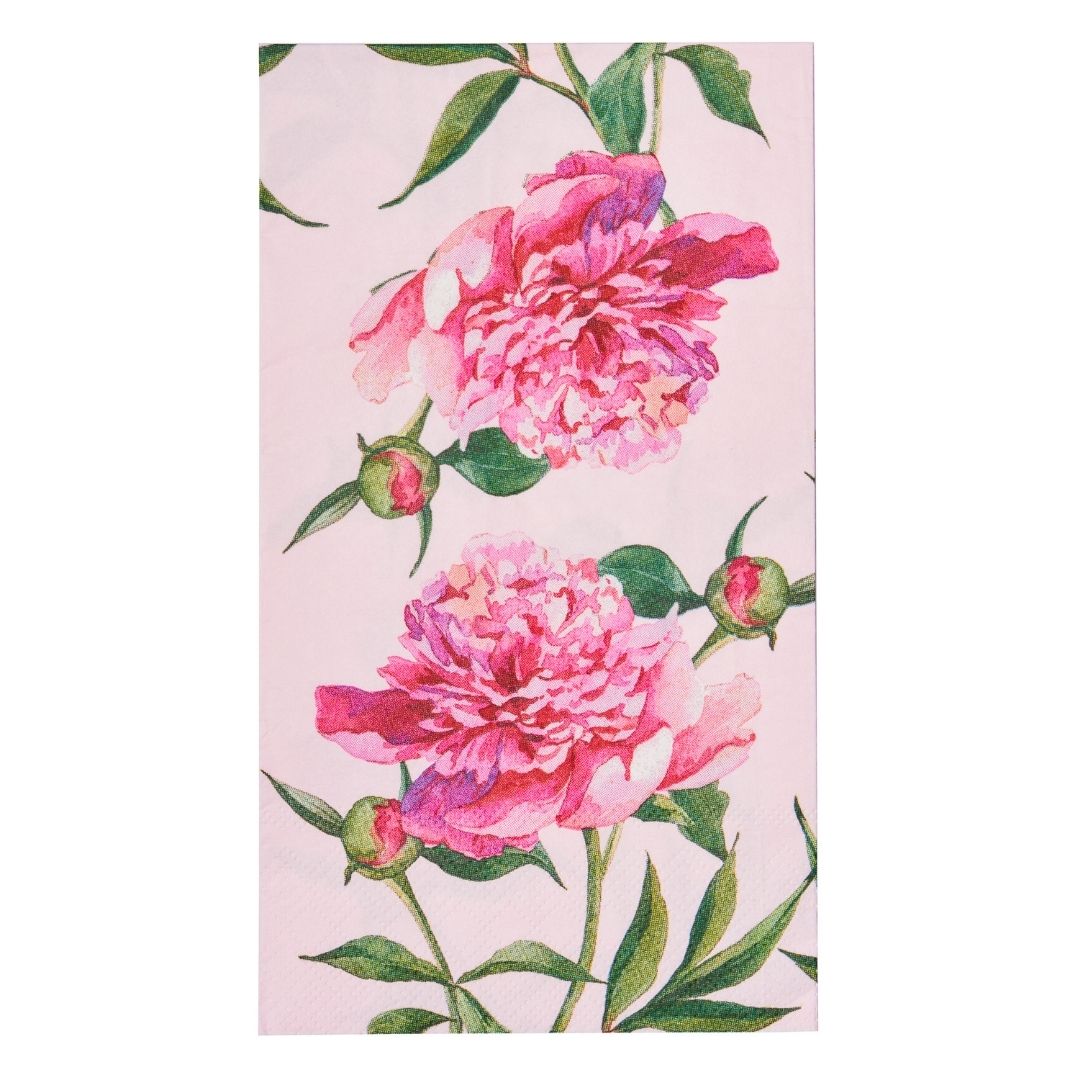 Sophistiplate Paper Guest Towels – Pack of 20 – Pink Peonies