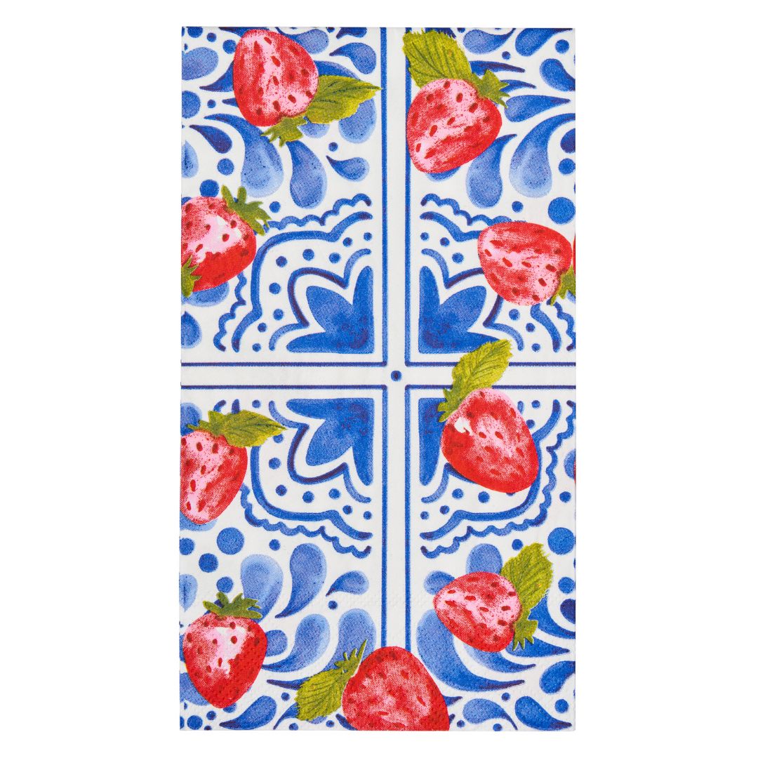Sophistiplate Paper Guest Towels – Pack of 20 – Bleu Strawberries