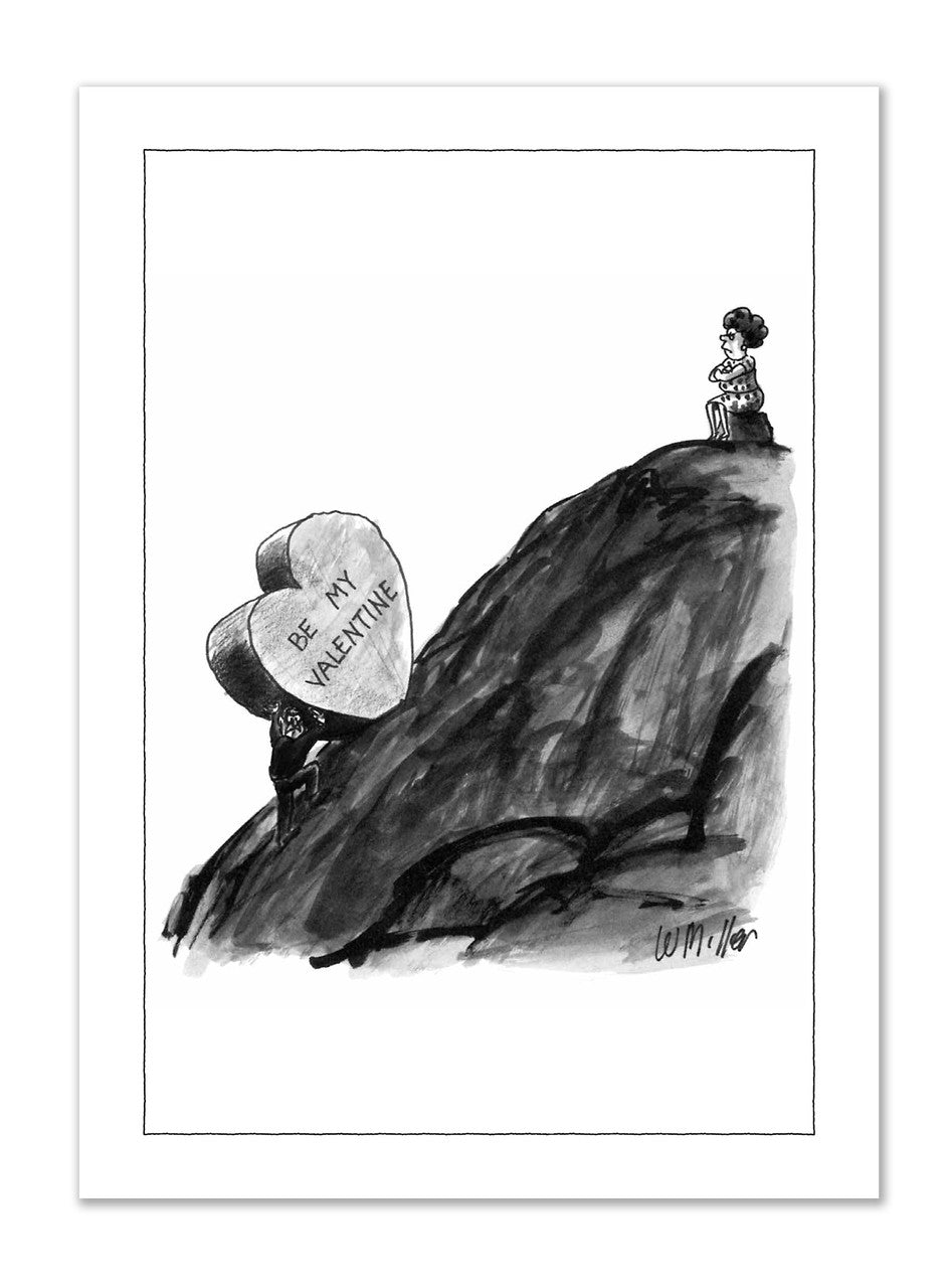New Yorker Valentine's Day Note Card -  Sisyphus' Valentine