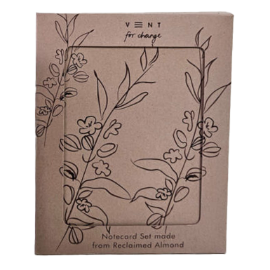 Notecards Made From Reclaimed Almonds – Set of 10