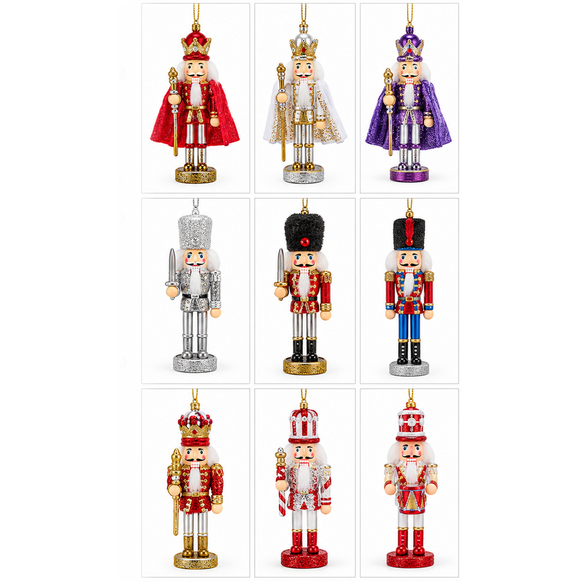 Nutcracker Ornament - 6."H – Assorted Colors – Each Sold Separately