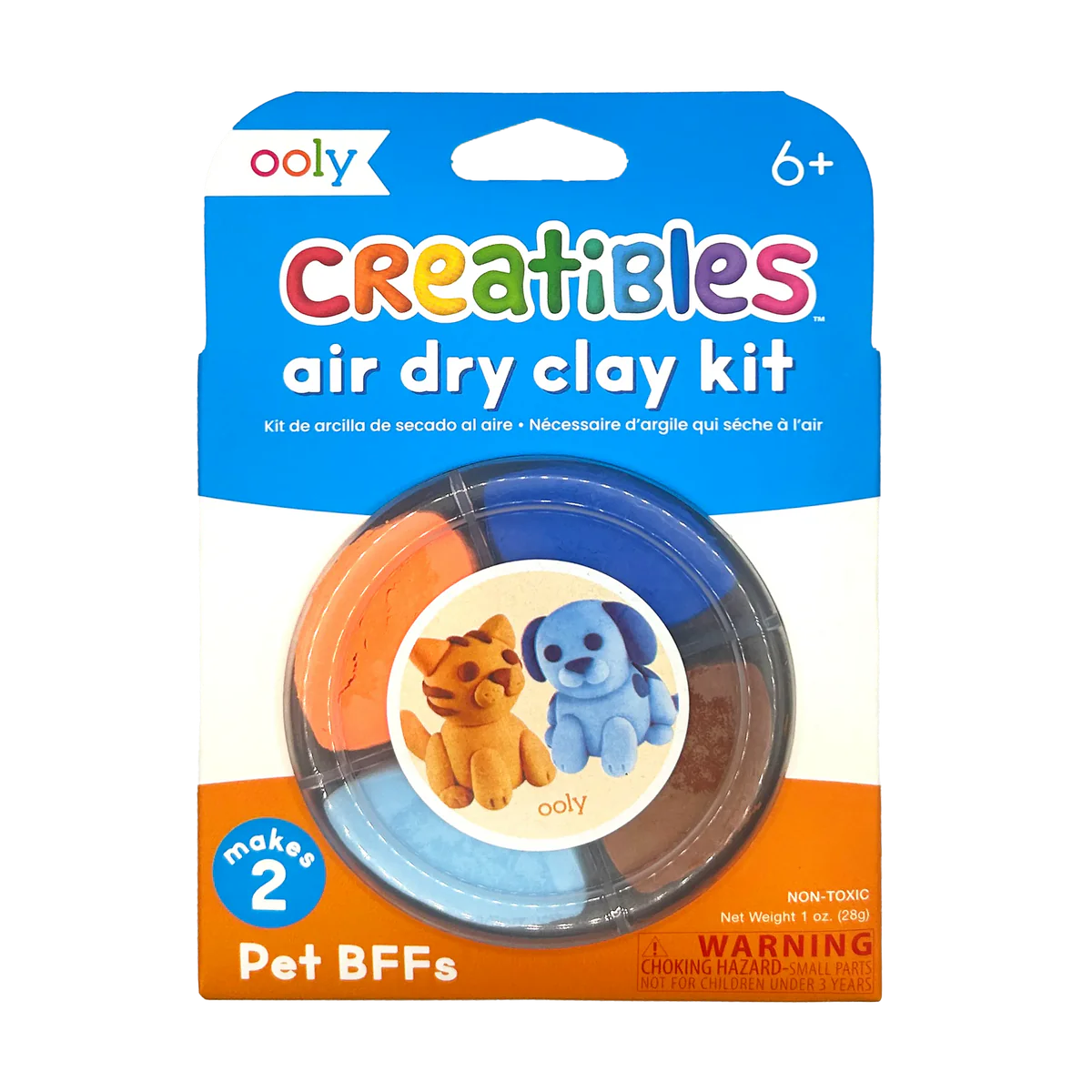 Ooly Creatibles Mini Air Dry Clay Kit - Pet BFFs