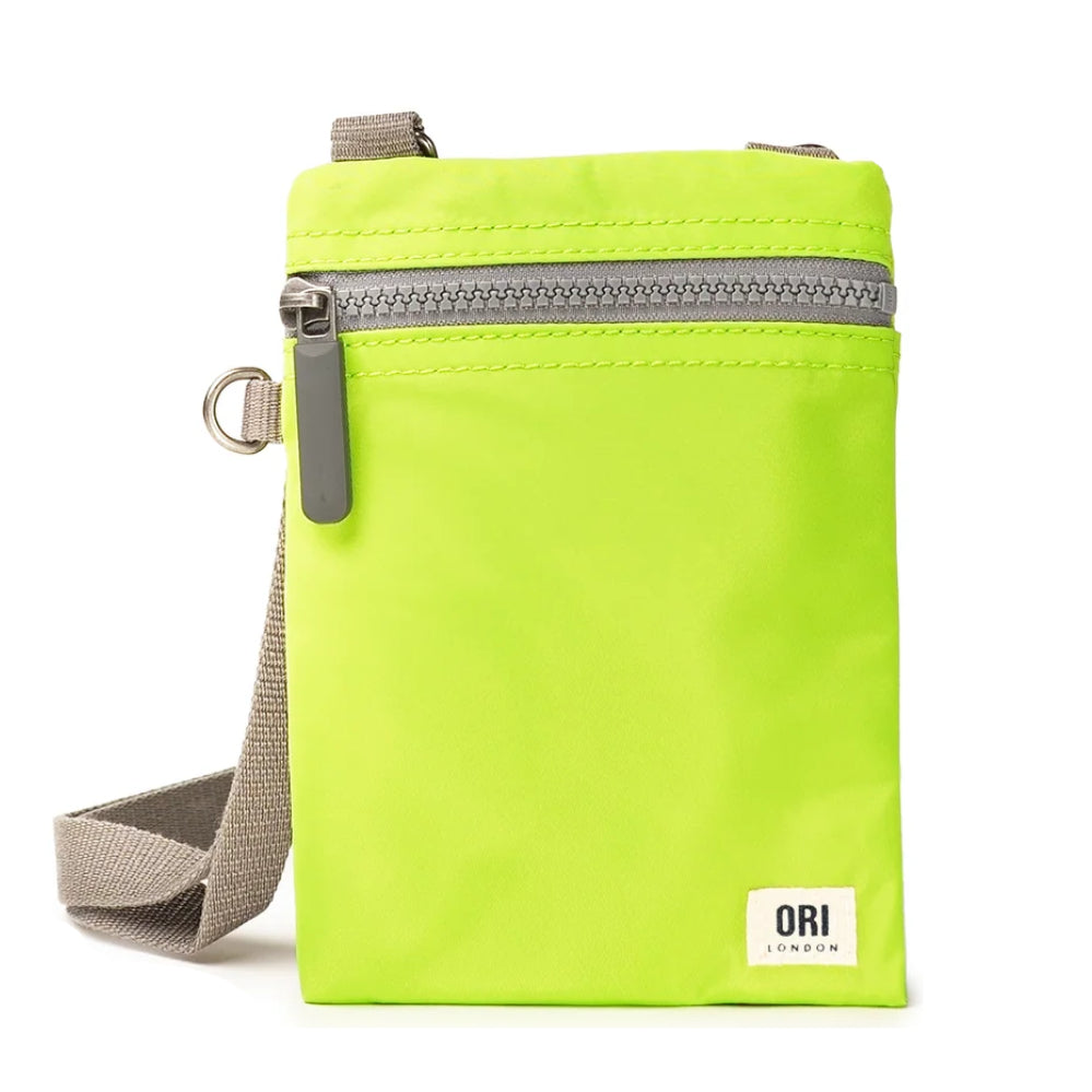 ORI Chelsea Recycled Nylon Crossbody Extra Pocket Bag – Lime