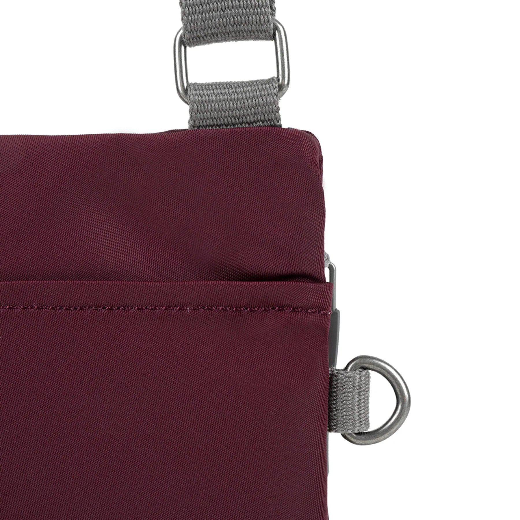 ORI Chelsea Recycled Nylon Crossbody Extra Pocket Bag – Plum
