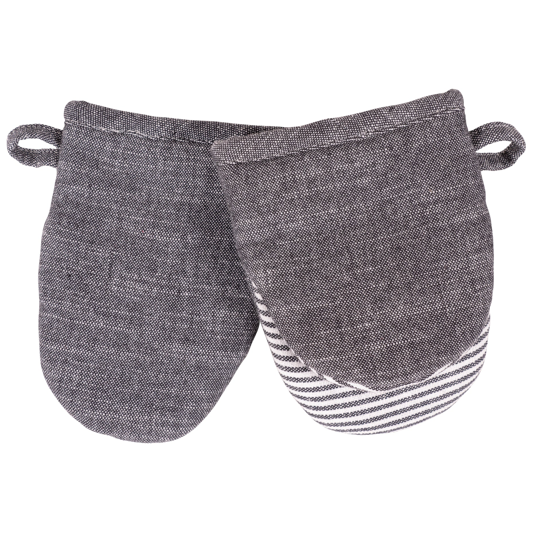 Strada Chambray Mini Mitts – 7" – Black – Set of 2