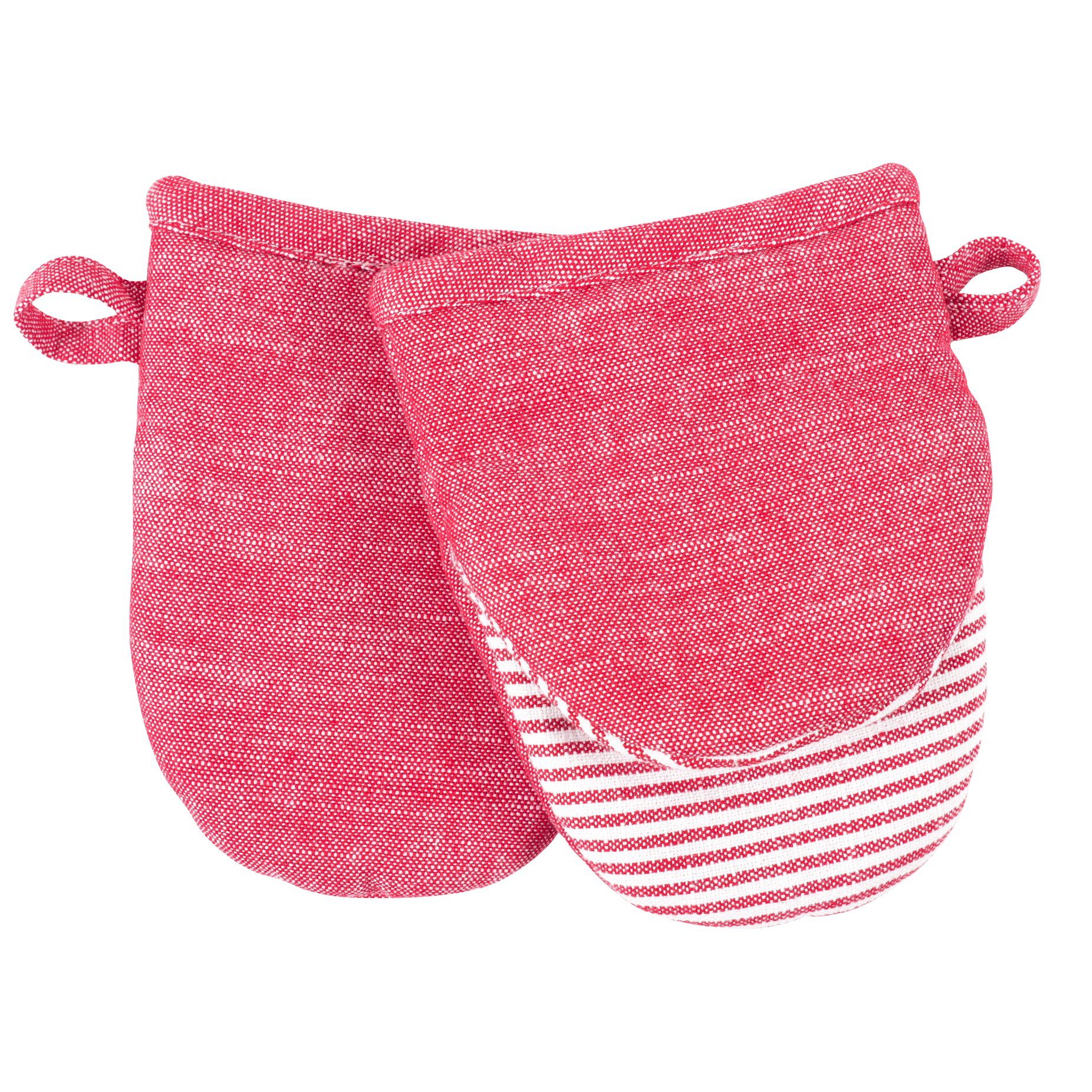 Strada Chambray Mini Mitts – 7" – Red – Set of 2