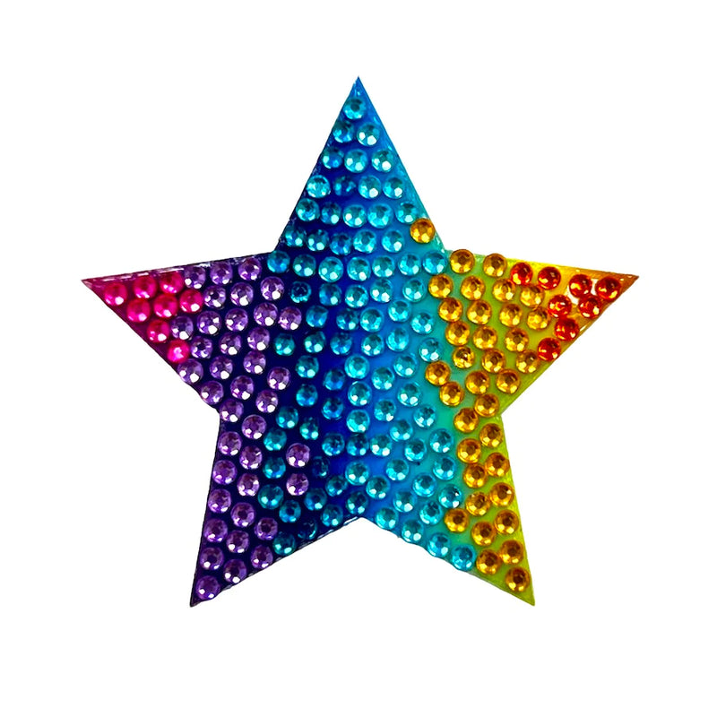 StickerBeans Rainbow Star By Terez Sparkle Sticker – 2"