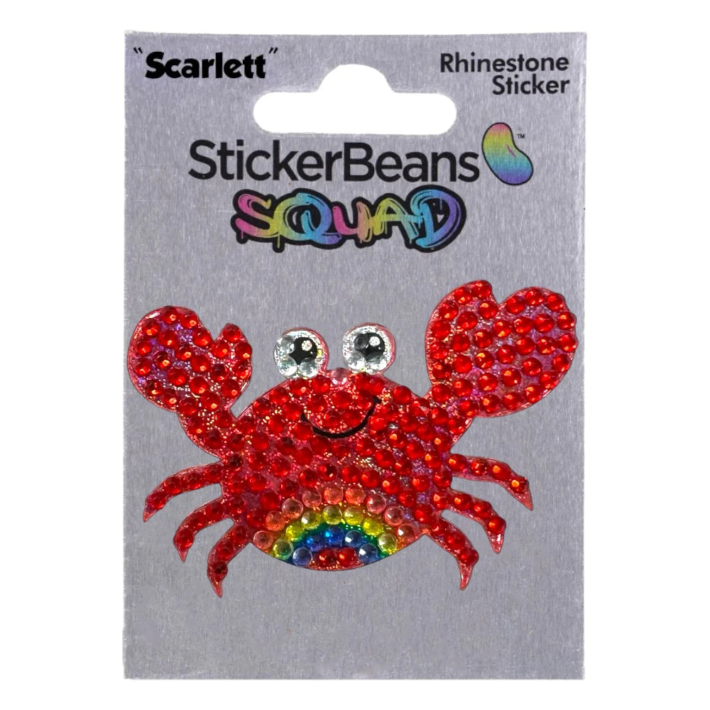 StickerBeans "Squad" Scarlett Limited Edition Sparkle Sticker – 2"
