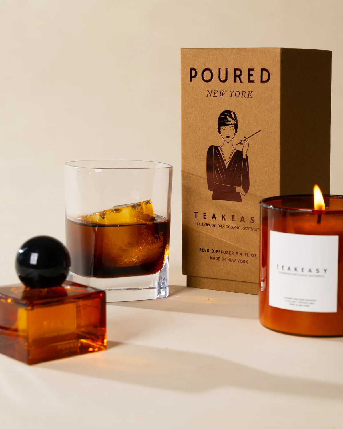Poured New York Handmade Soy Candle – Teakeasy – 22oz
