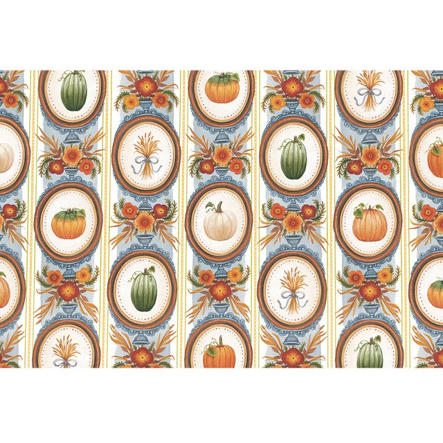 Hester & Cook Paper Placemats - Antique Pumpkin Frame – Pack of 20