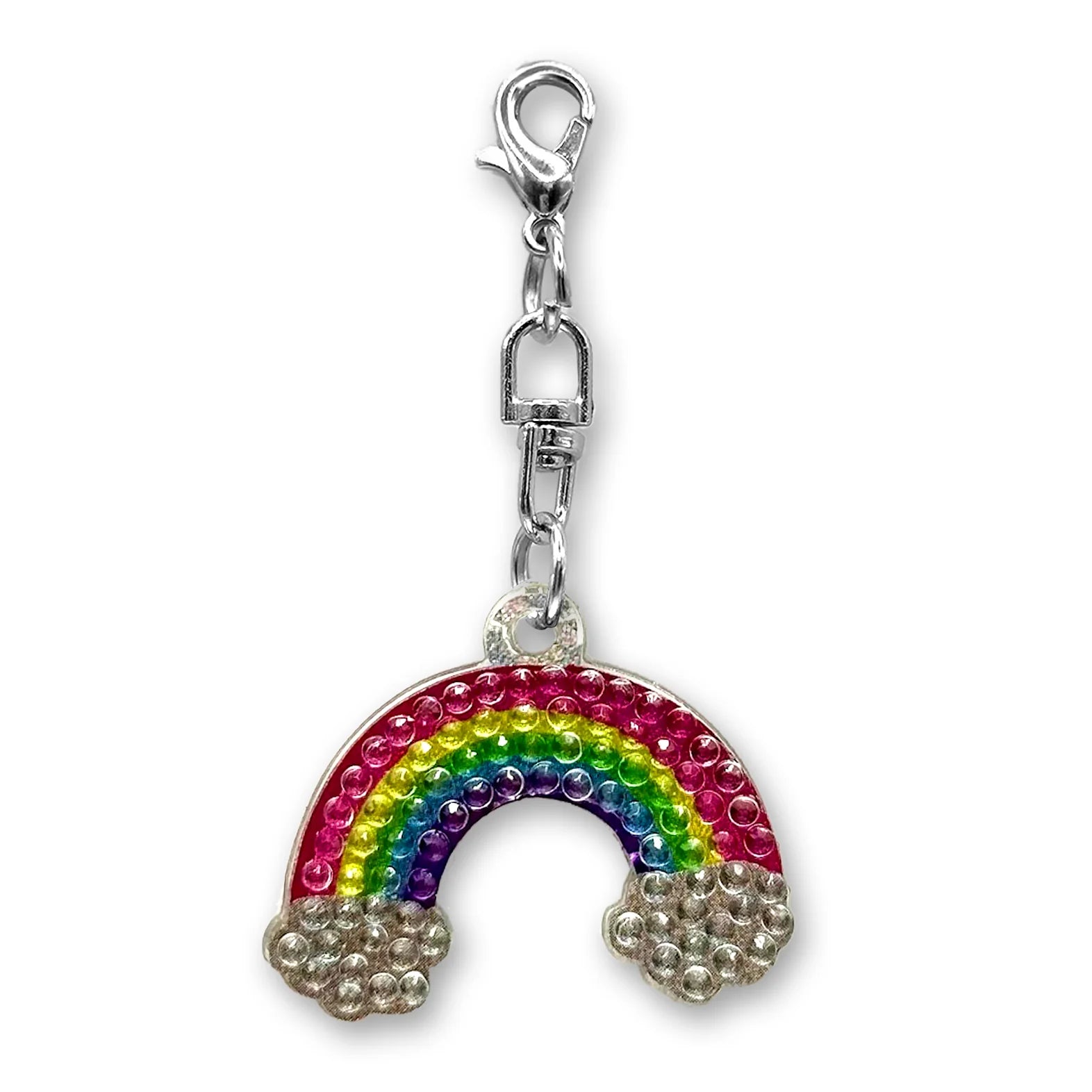 StickerBeans Clip on Sparkling Rhinestone Charms – Rainbow