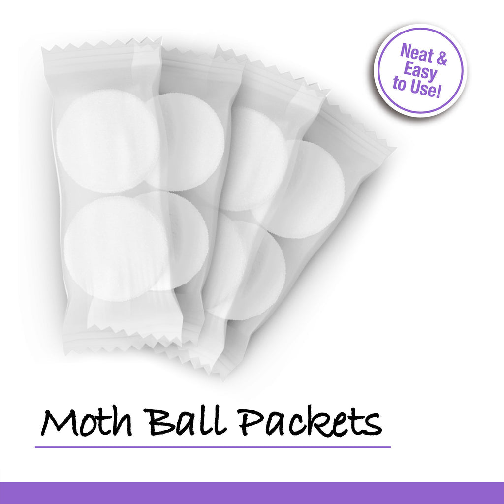 Reefer-Galler Moth-Tek Snowhite Paper Covered Moth Ball Packets - Lavender Scented - 12oz Bag