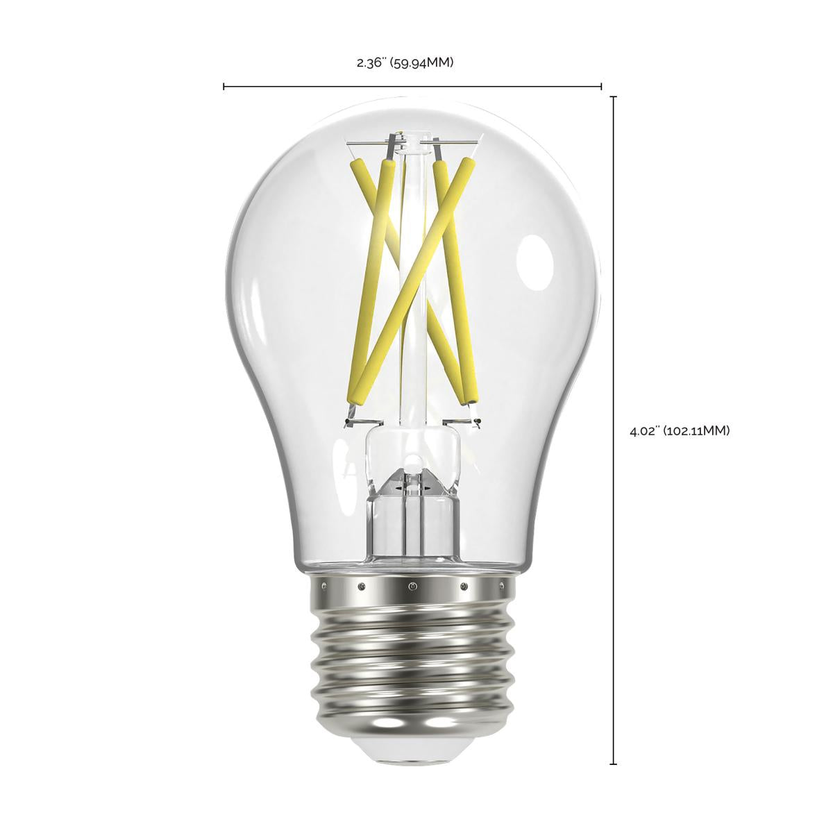 Satco LED A19 Classic Light Bulb Replacement – 5W – 40W Equivalent – E26 Base – Clear – 2700K