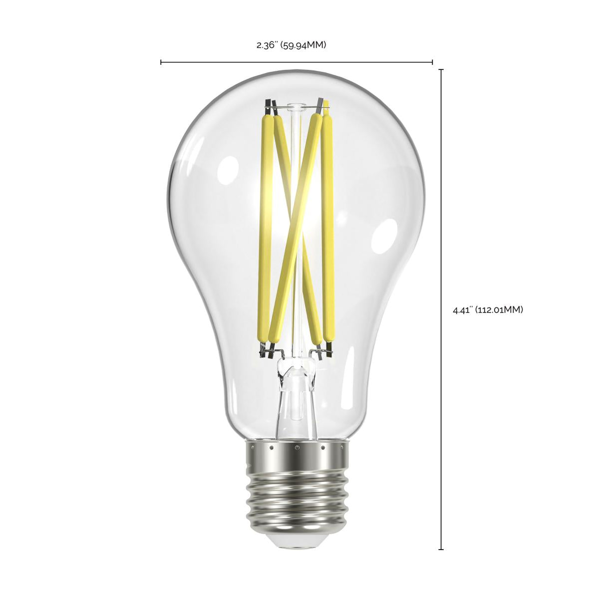 Satco LED A19 Classic Light Bulb Replacement – 12.5W – 100W Equivalent – E26 Base – Clear – 2700K