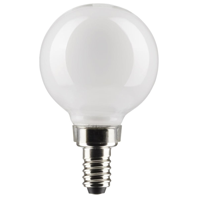 Satco LED G16.5 Bulb – 4.5W – 40W Equivalent – E12 Base – Warm White – 2700K