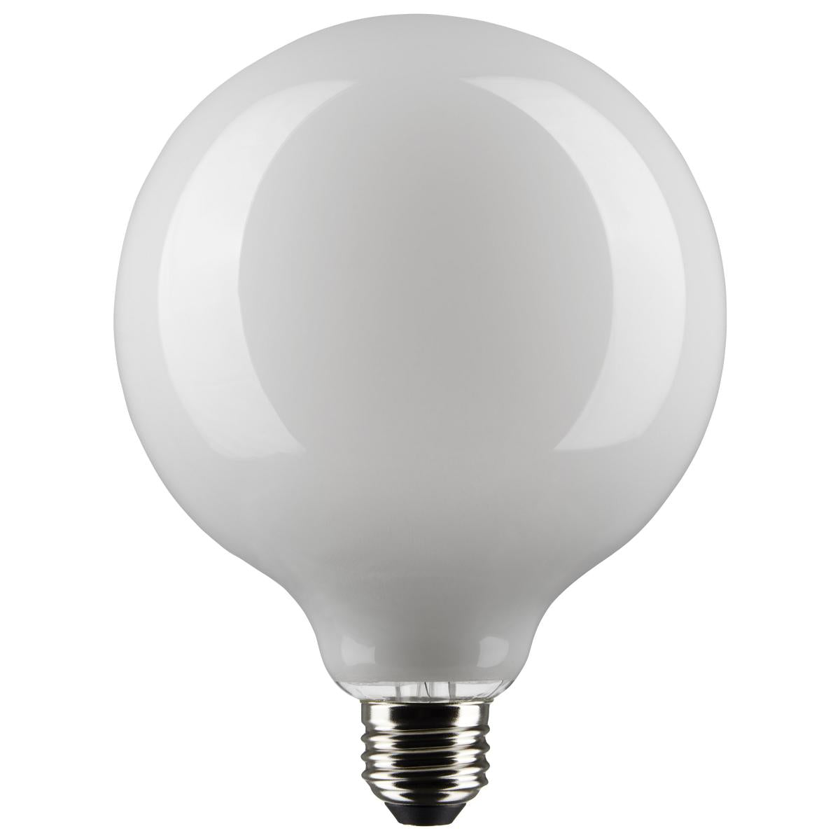 Satco LED G40 Globe Light Bulb – 6W – 60W Equivalent – Frosted – E26 Base – Warm White – 2700K