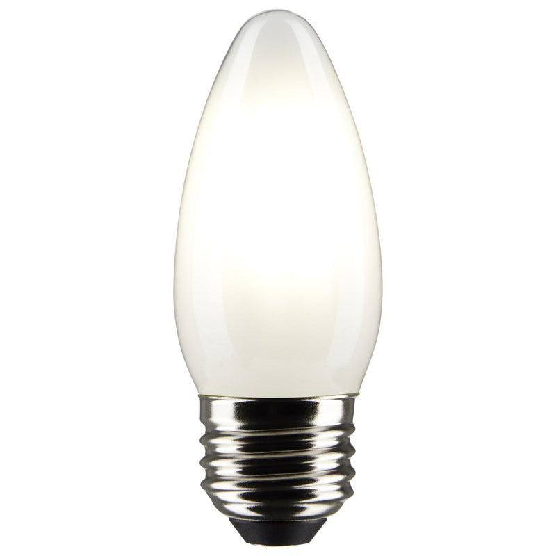 Satco LED Medium Base 60W Equivalent Torpedo Bulb – 5.5W – E26 Edison Base – Frosted – Warm White – 2700K