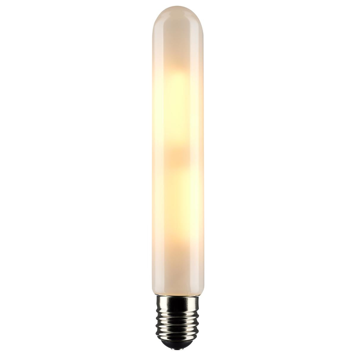 Satco LED T6.5 Frosted Tubular Light Bulb – 4W – 40W Equivalent – E17 Base – Warm White – 3000K