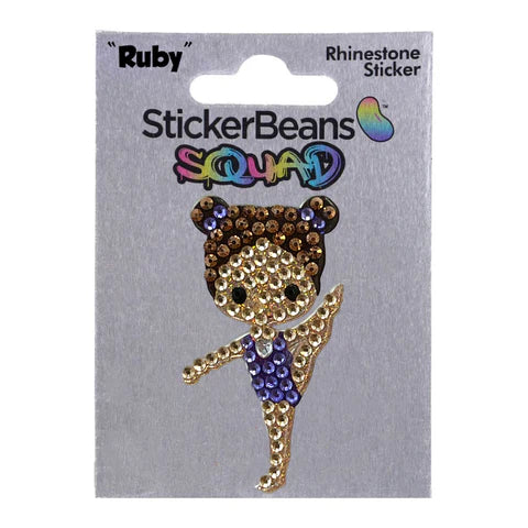 StickerBeans "Squad" Ruby Limited Edition Sparkle Sticker – 2"