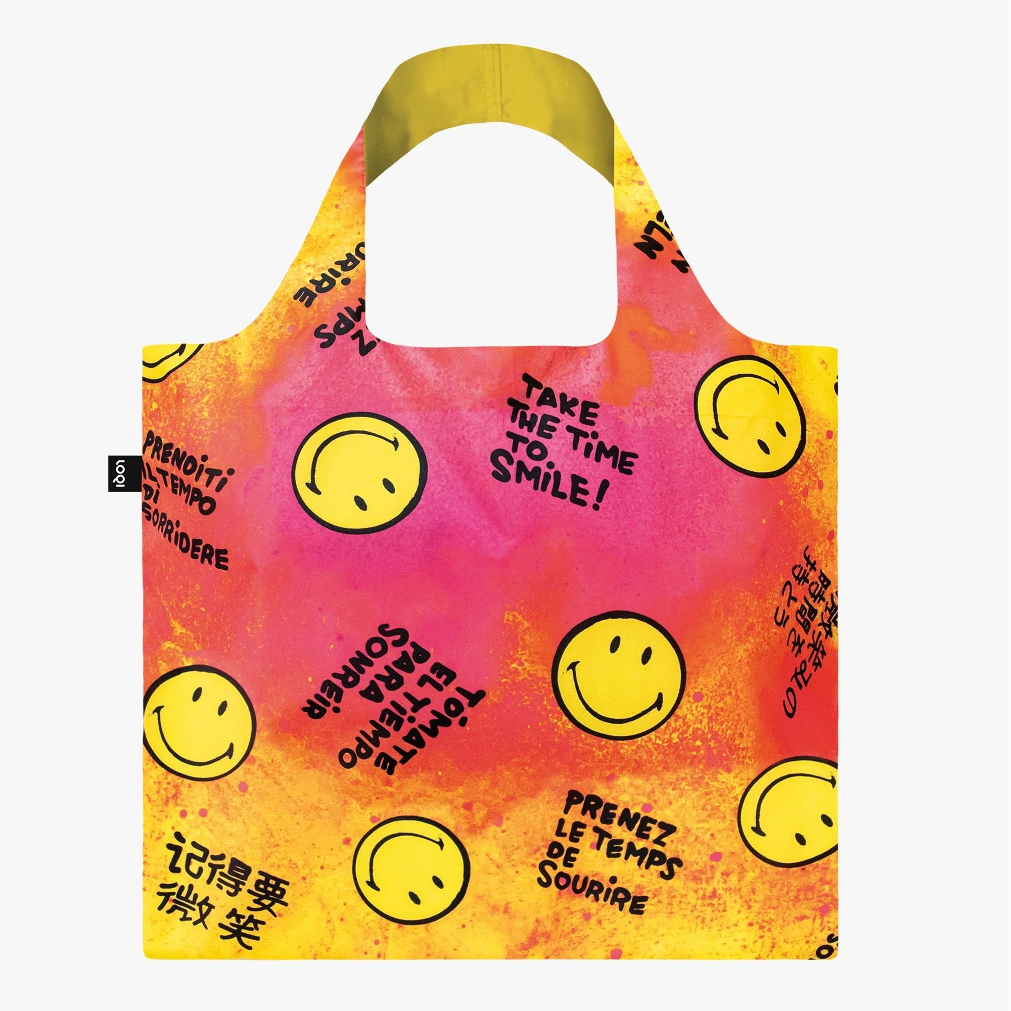 LOQI Reusable Tote Bag – Smiley Take The Time to Smile