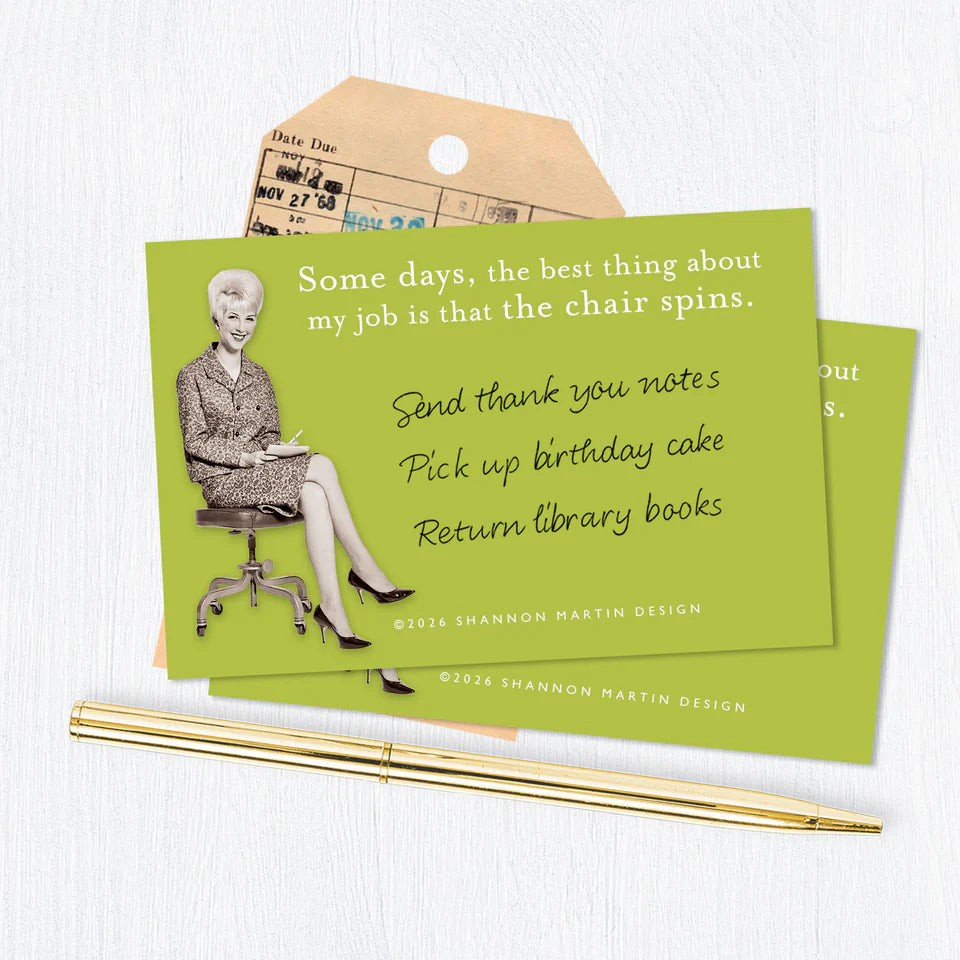 Shannon Martin Sticky Note Pad  – Chair Spins