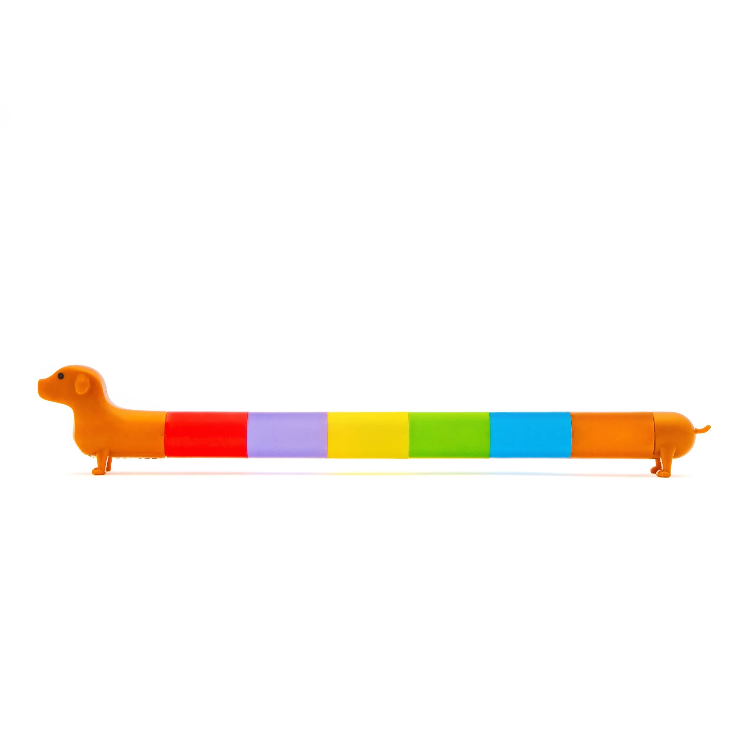 Kikkerland Rainbow Dachshund Stackable Markers – 6 Colors