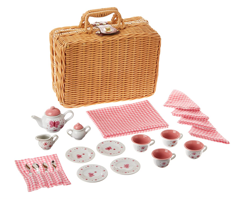 Butterfly Tea Set Basket For Kids