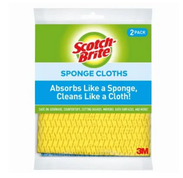 Scotch-Brite Sponge Cloths – 2 Pack