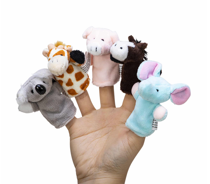 Animal Finger Hand Puppet – Assorted Sold Individually