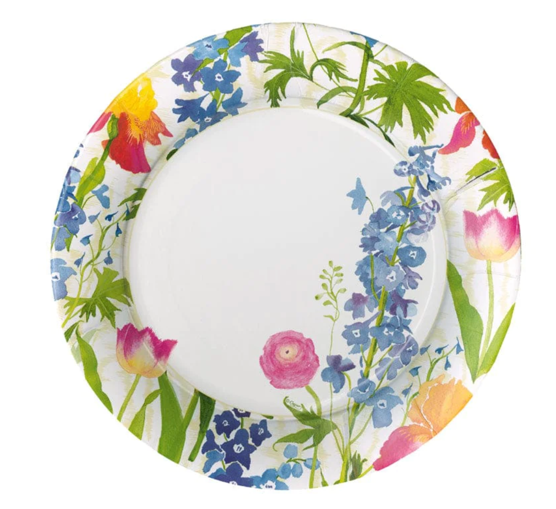 Caspari Summer Garden Paper Salad/Dessert Plates – 8pk