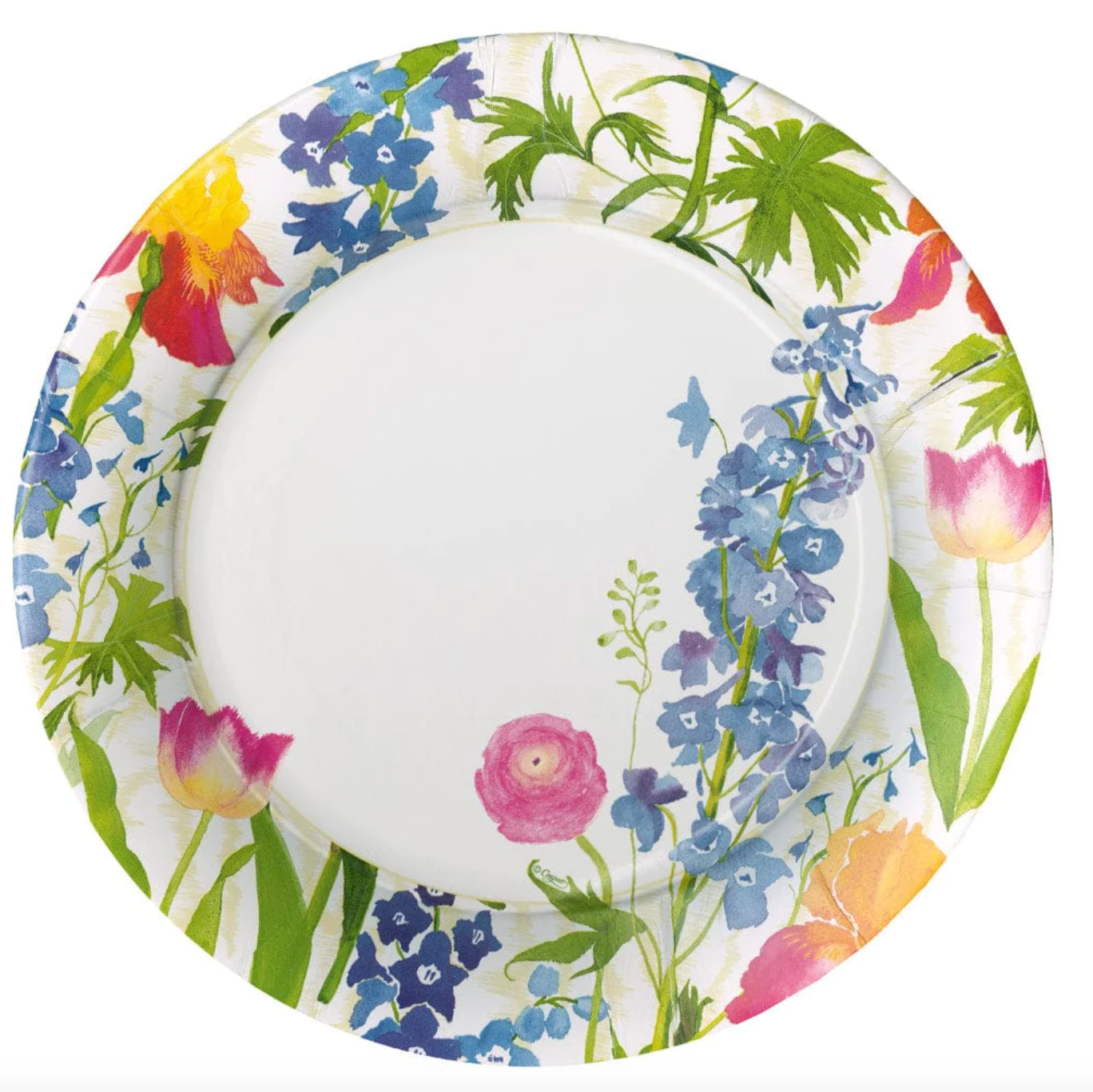 Caspari Summer Garden Paper Dinner Plates – 8pk