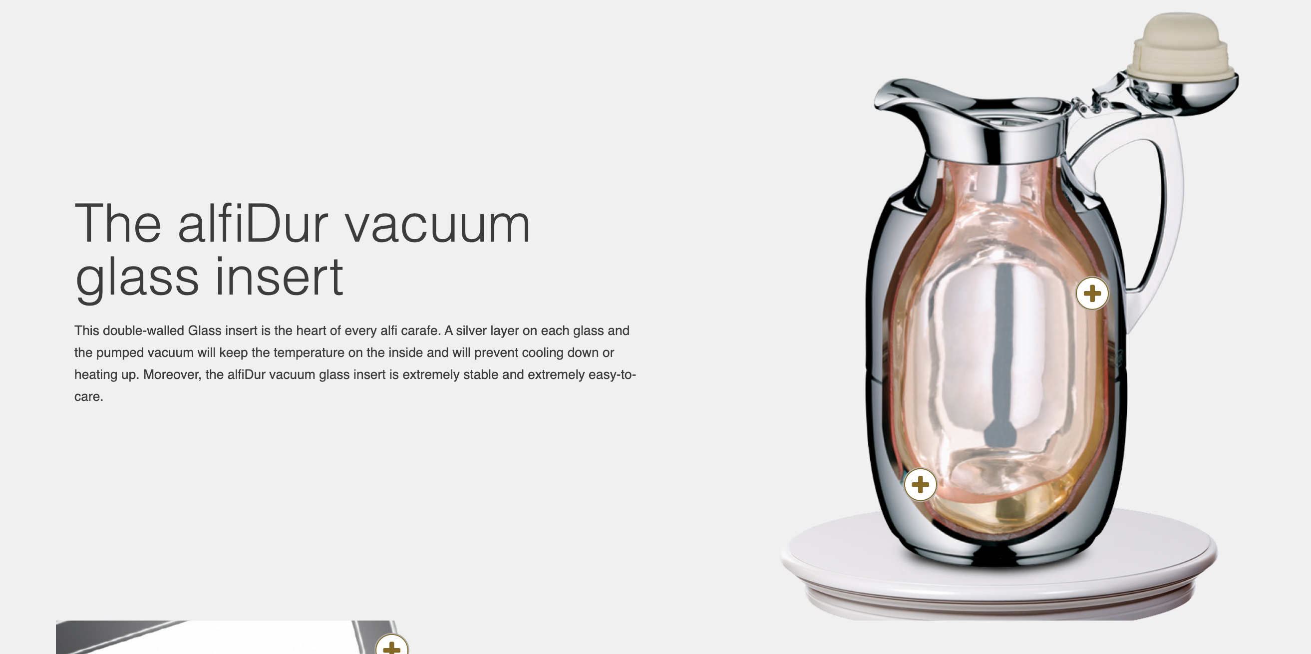 Alfi Senso Thermal Dispenser Vacuum Carafe – 1.5 Liter – Chrome Plated Metal