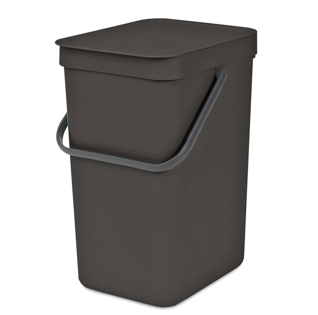 Brabantia Sort & Go Food Trash Can – Grey – 3.2 Gallons – 12L – LOCAL UPPER EAST SIDE DELIVERY ONLY