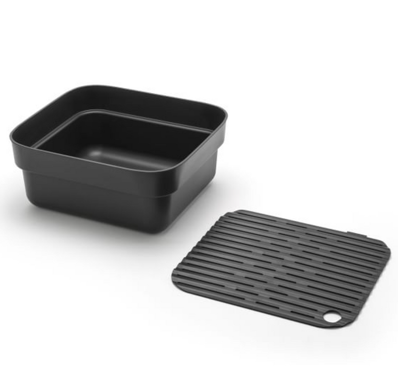 Brabantia SinkSide Washing Up Bowl With Drying Tray – Dark Gray