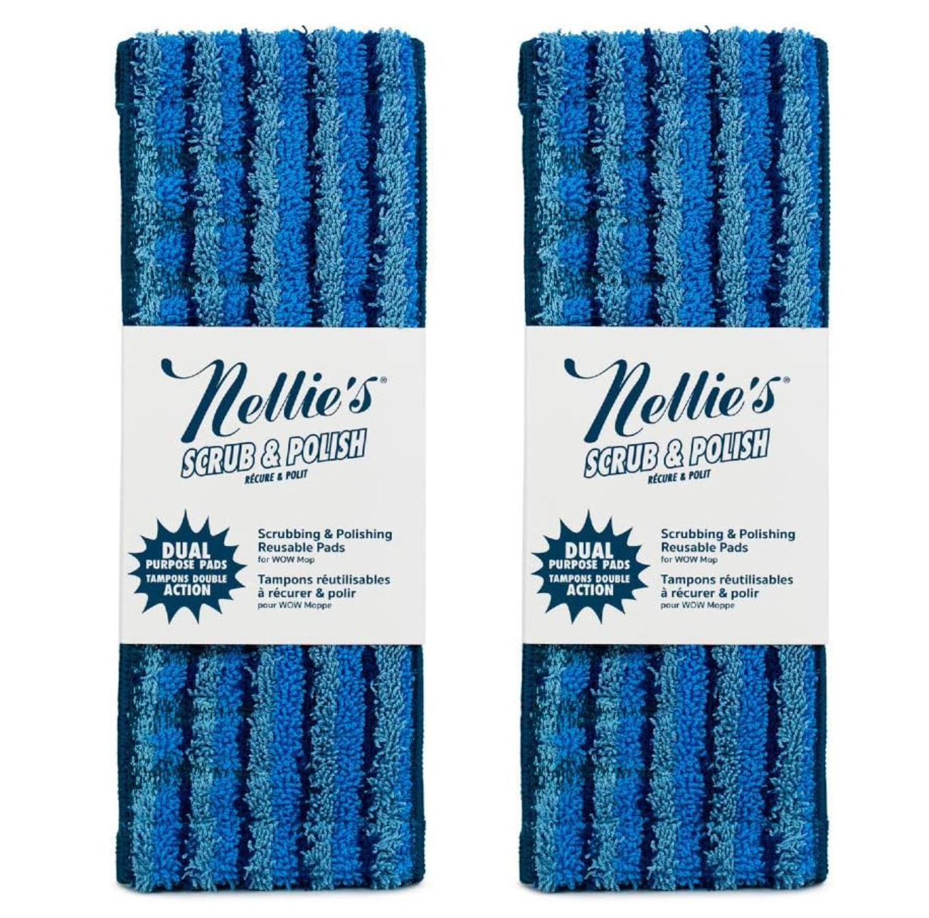 Nellie's Wow Mop Scrub and Polish Refill Pads – Pack of 2