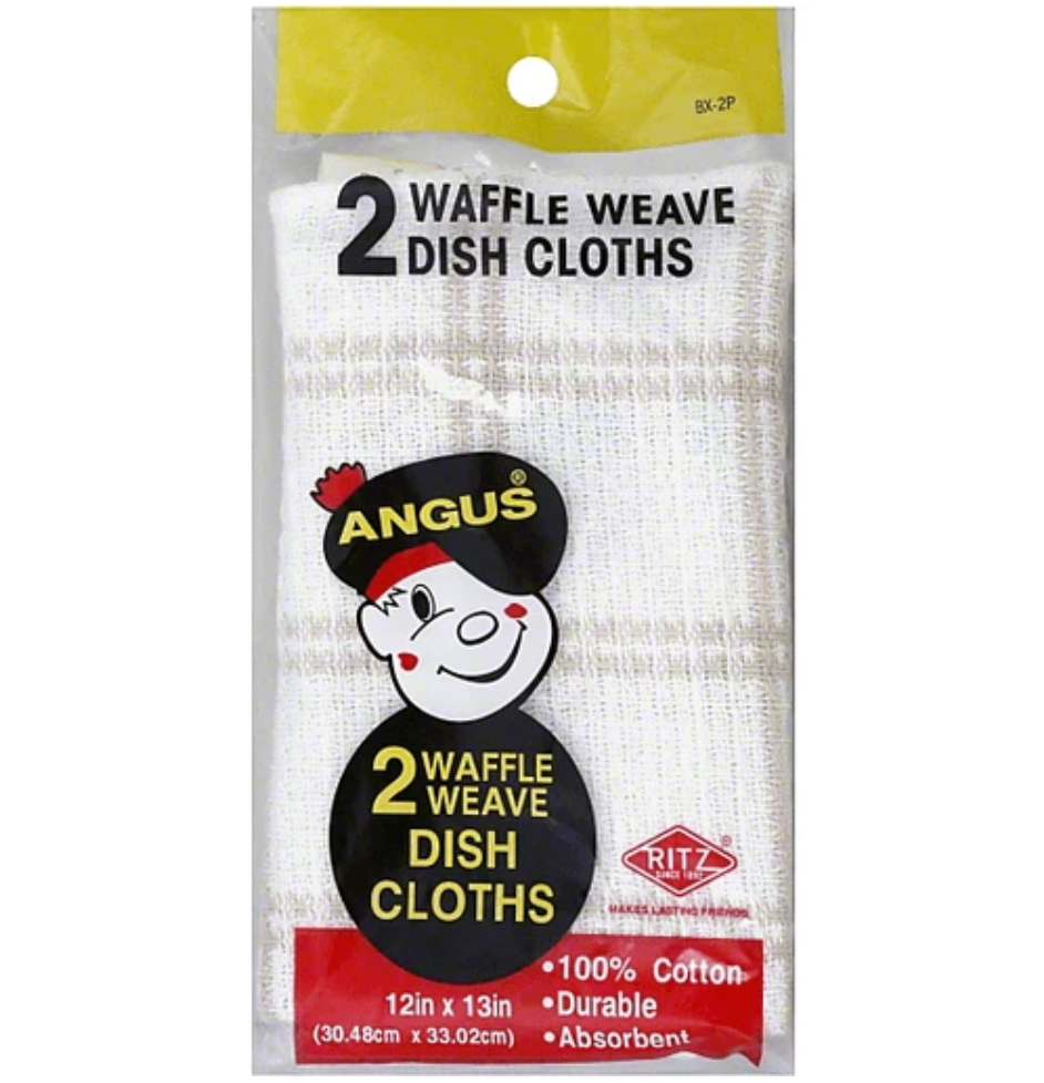 Ritz Angus Waffle Weave Dish Cloths – Assorted Colors – 12in x 13in – 2pk