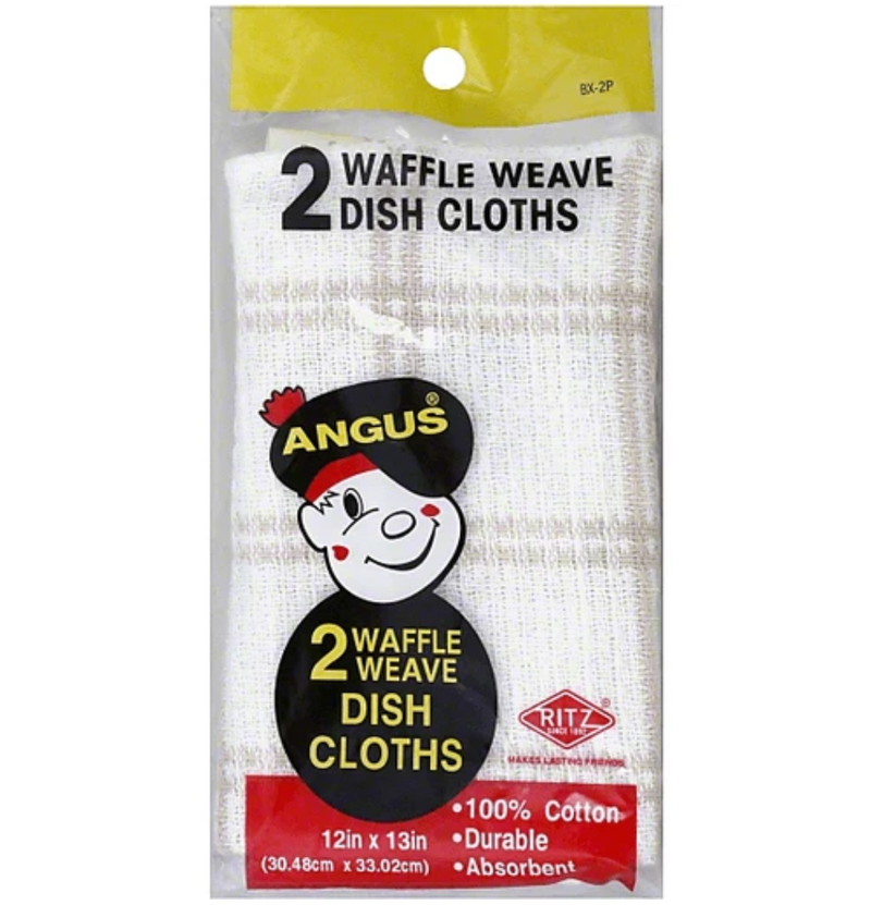 Waffle Weave Dish Cloth, 13x15 - Pkg Qty 12