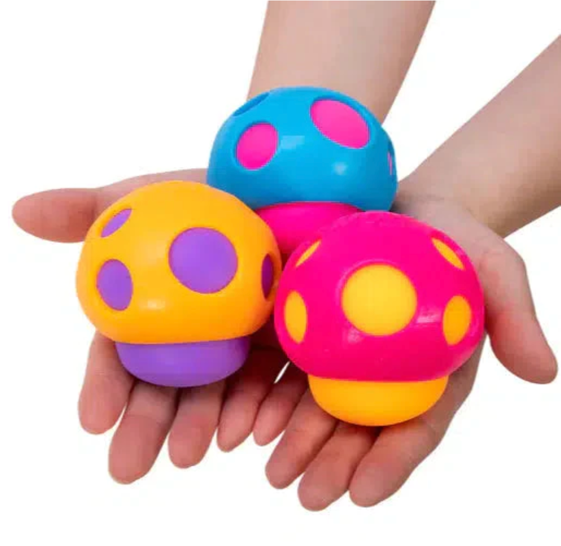 NeeDoh Groovy Shrooms Squish-able Toy – Assorted Colors – Sold Individually