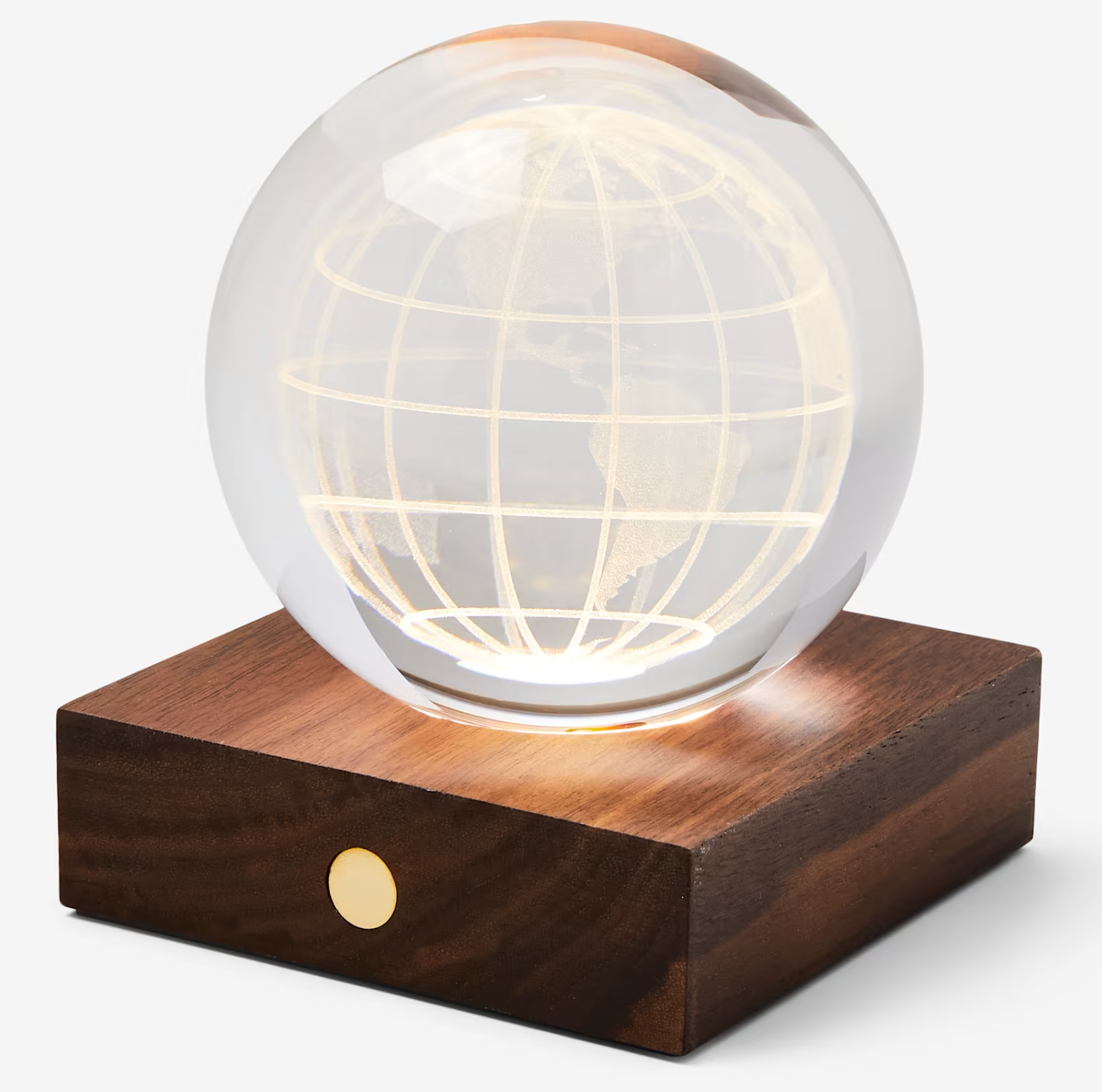 Gingko Designs Amber Crystal Light Paper Weight – World Globe