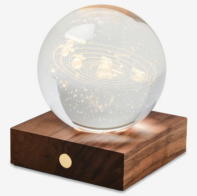 Gingko Designs Amber Crystal Light Paper Weight – Solar System