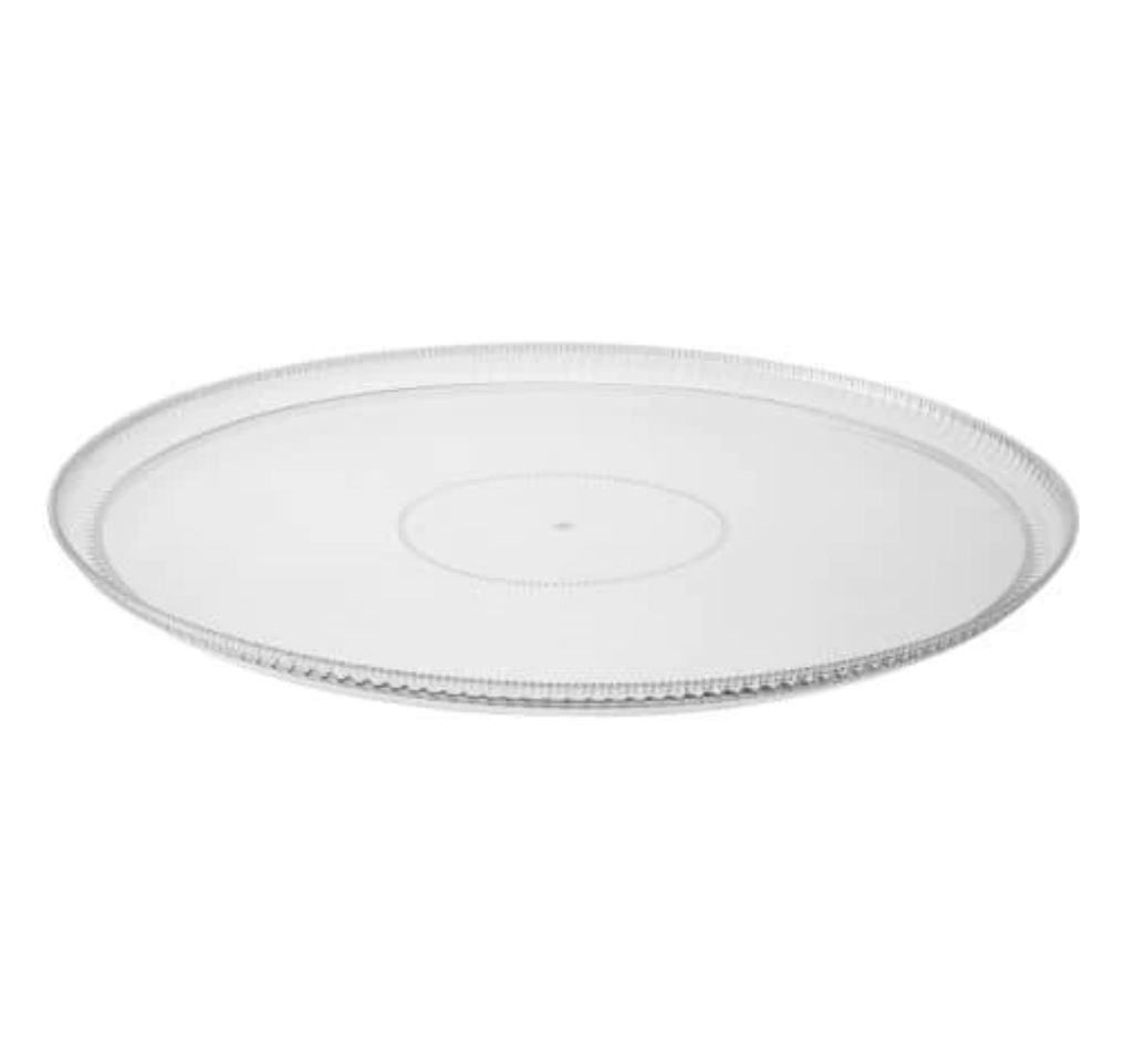 Premium Heavy Weight Plastic Clear Ridged Tray – 16" – LOCAL DELIVERY ONLY