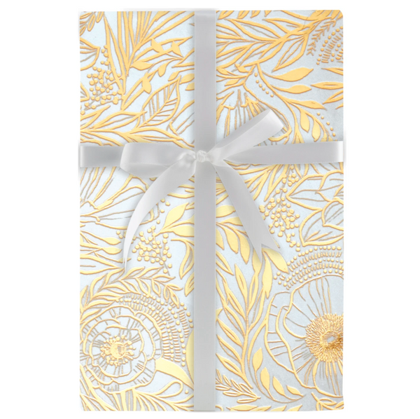 Golden Floral Gift Wrap Roll on High Quality Paper - 30" x 10' Roll –  Local Delivery Only