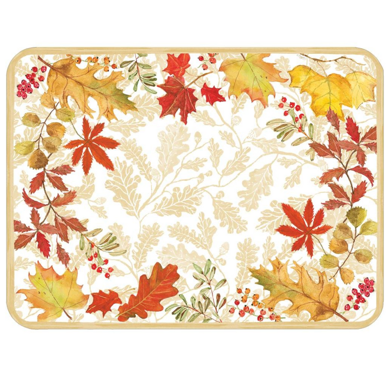 Caspari Rectangle Paper Placemats – Autumn Leaves